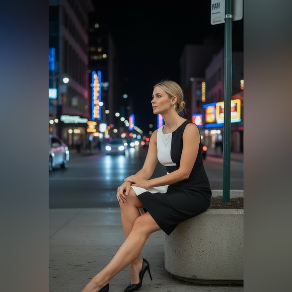 Laundry by Design Dresses & Skirts - Laundry by Design Black and White Dress Label Detail